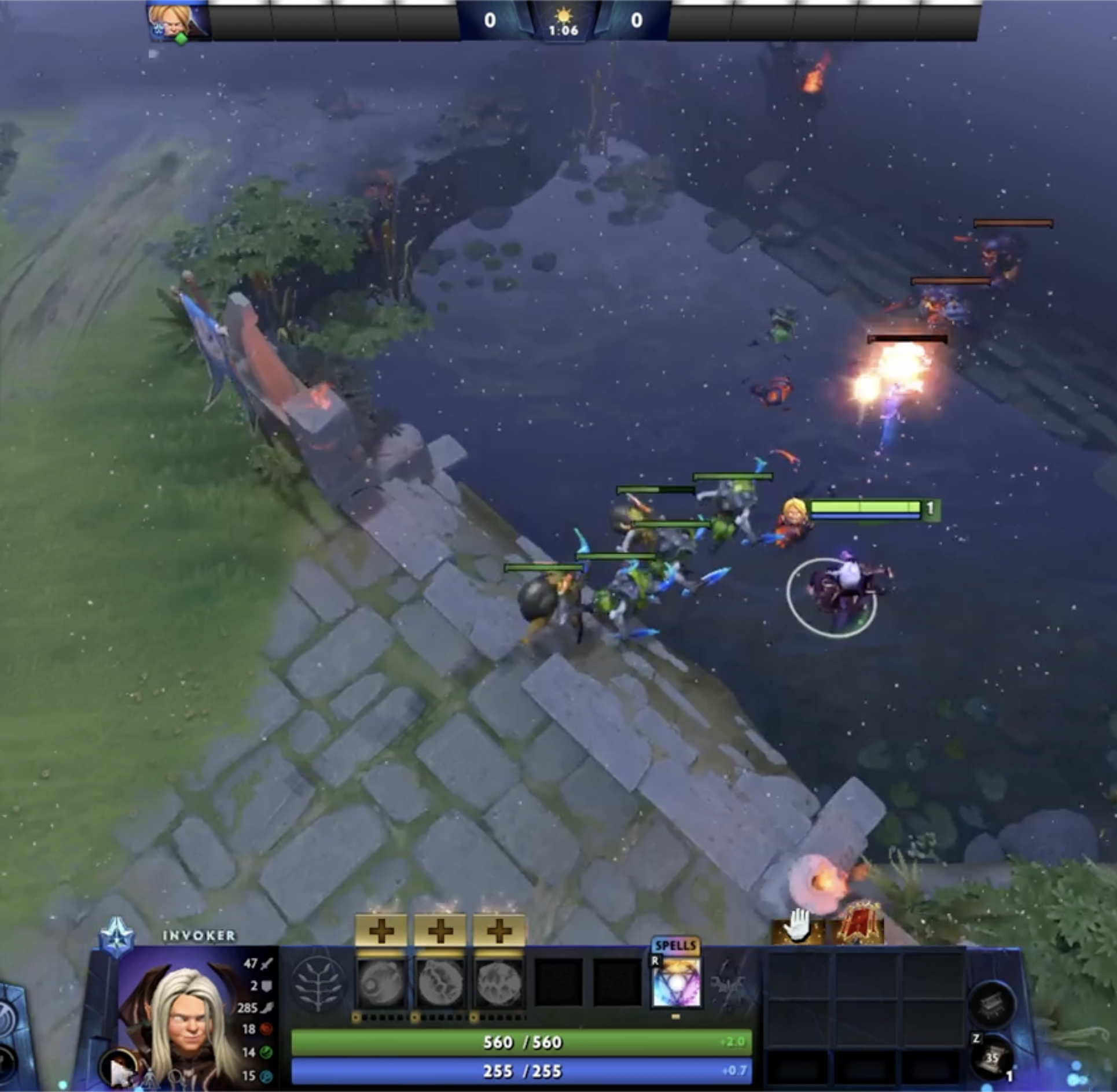 Camera's independence from the avatar in Dota2