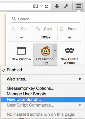 GreaseMonkey New User Script